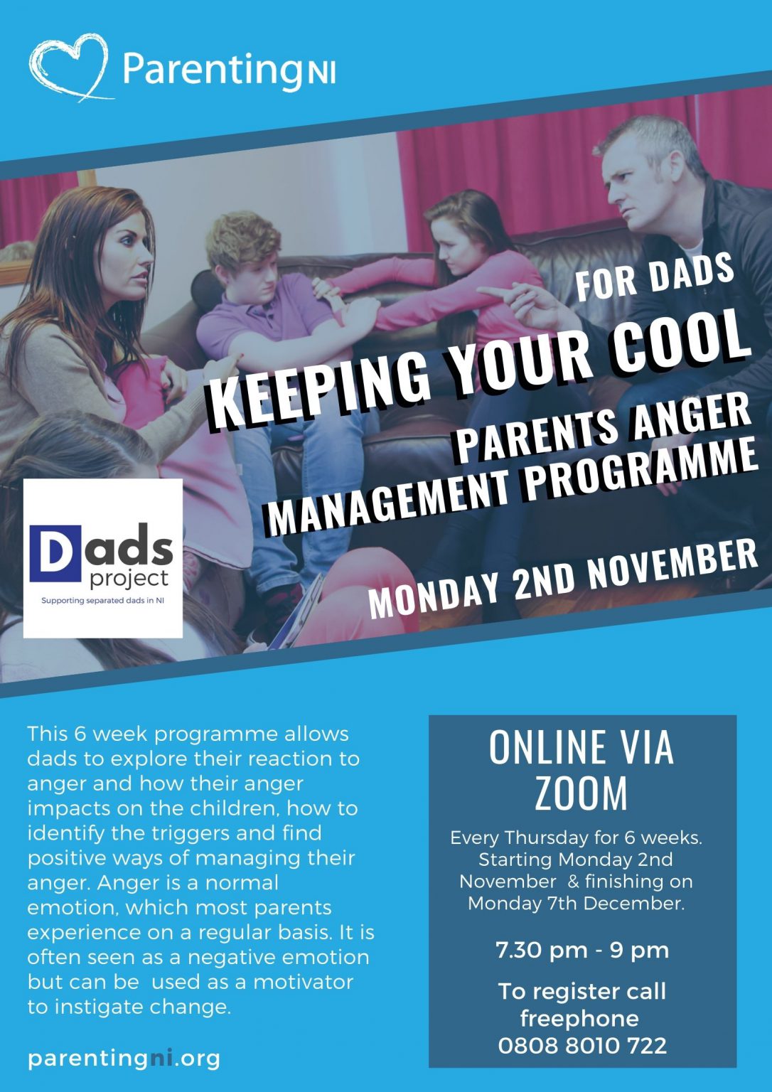 Parenting NI - Online via Zoom - 6 Week Anger Management ...