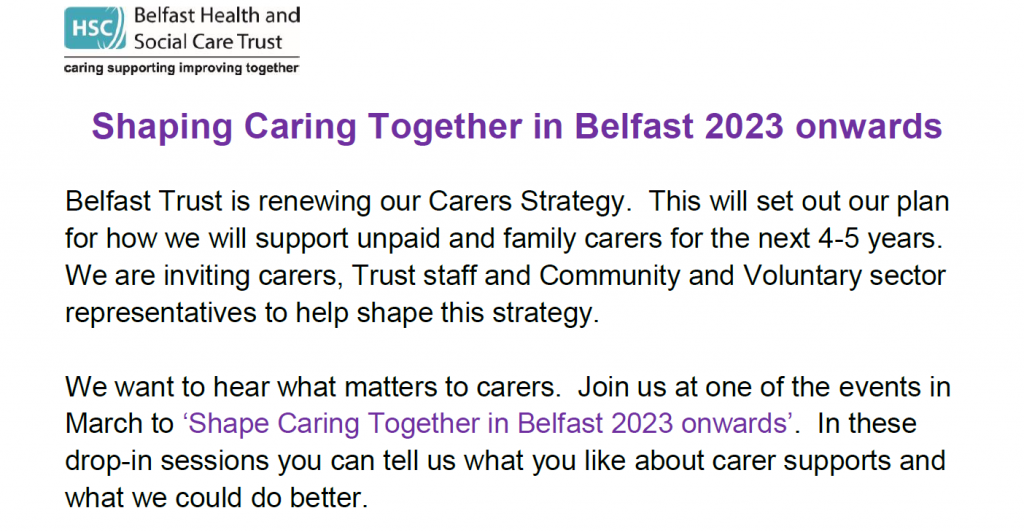 Shaping Caring Together | B Well Belfast