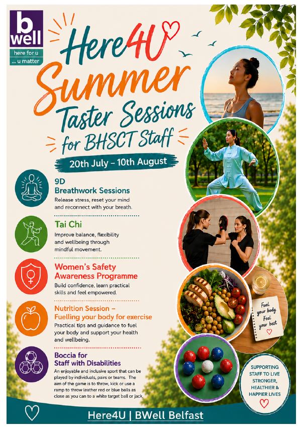 Here4U Summer Taster Sessions for BHSCT Staff