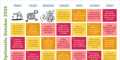 This October be Optimistic!  Actions to help you focus on what really matters