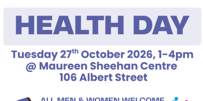 Health Day – Tuesday 27th October 2026, 1-4pm