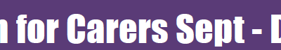 The Activity Programme for Carers  is available for November